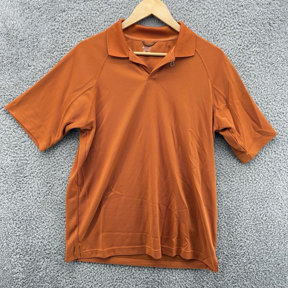 Columbia Sportswear Polo Shirt Adult Mens‎ M Tennessee Orange Short Sleeve READ